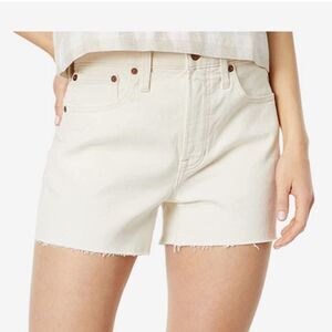 Madewell Cut-off Jean Shorts Vintage Canvas Wash Off White size 27